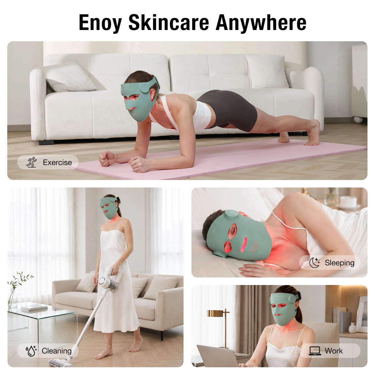 Season Dance GLOW 4D 940nm Dual NIR Wireless LED Mask