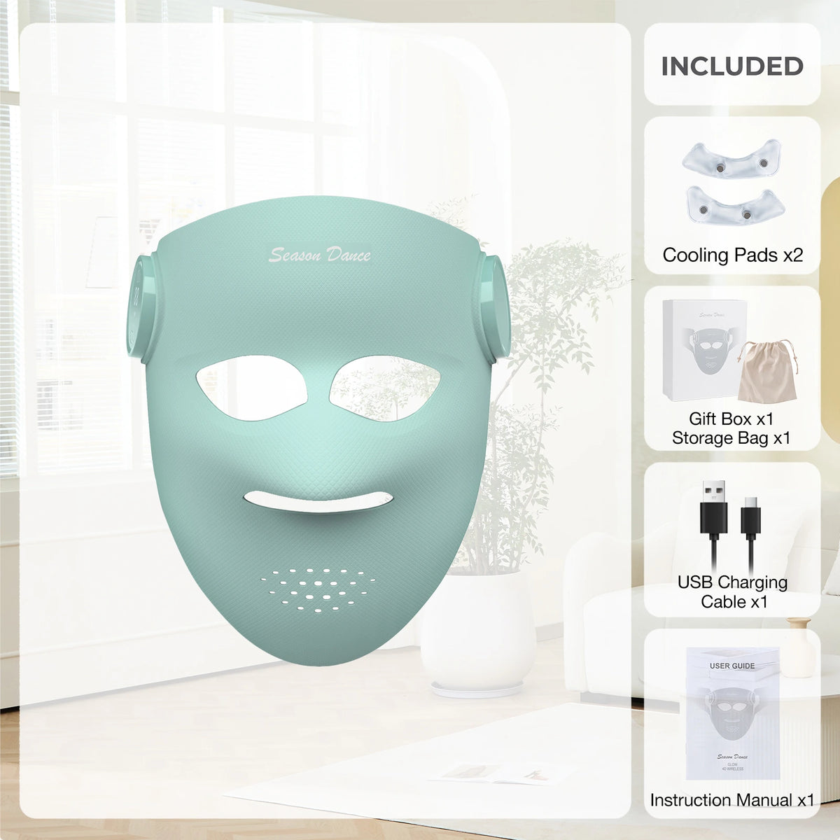 Season Dance GLOW 4D 940nm Dual NIR Wireless LED Mask